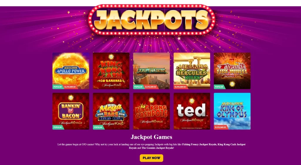 play online casino at playojo
