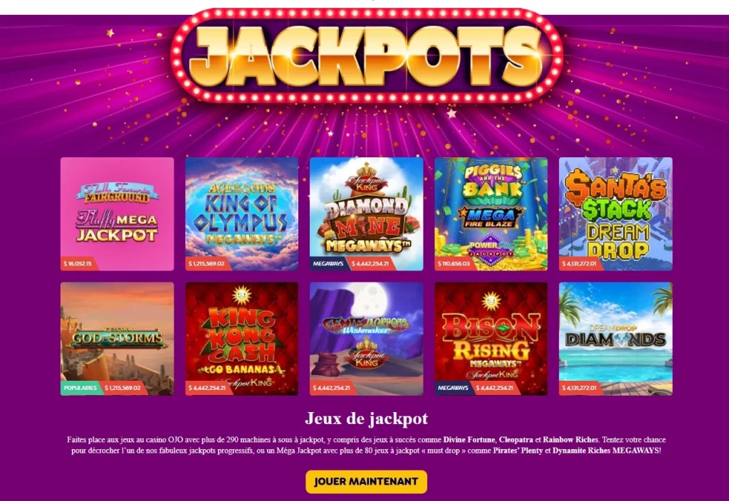 playojo casino et bingo games